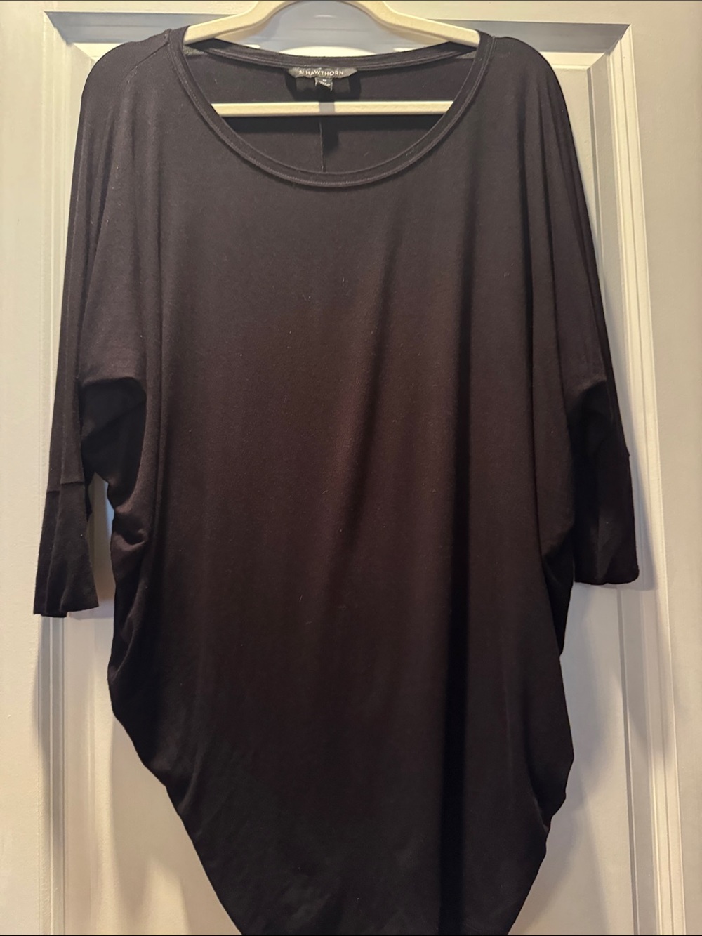41 Hawthorn Black Dolman Sleeve Tunic Top